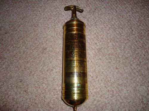 Vintage CP Canadian Pacific Railway Pyrene Brass Fire Extinguisher
