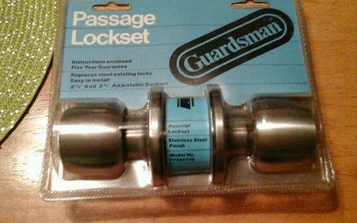 Guardsman residential knob lockset, stainless steel, passage for sale