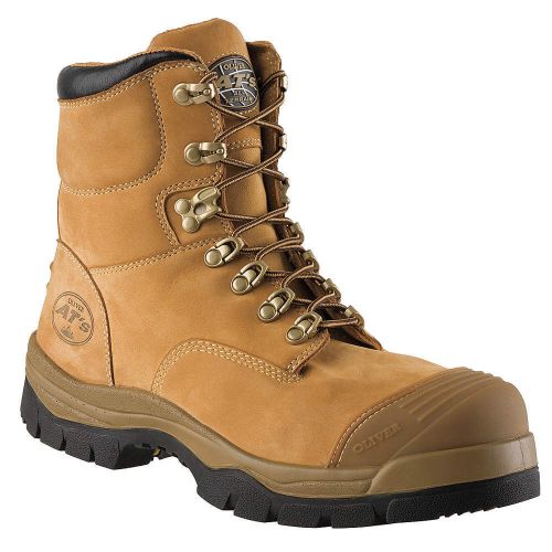 Work boots, steel, 14 in, leather, tan, pr 55232/140 for sale