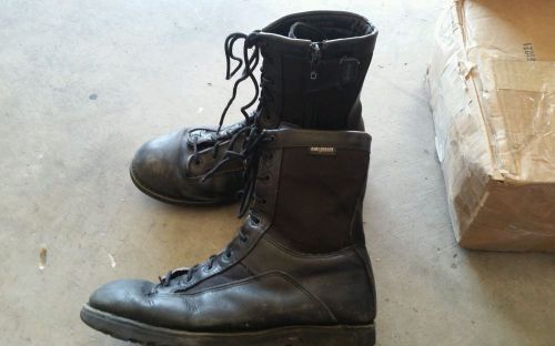 Bates durashock boots 10.5 10 1/2 zipper leather black motorcycle mens