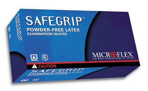 Microflex sg375s safegrip powder free latex glove size small (box of 50) new for sale