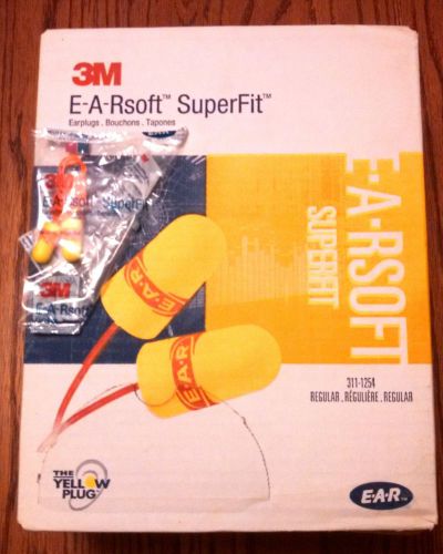 New box of 3m e-a-rsoft superfit corded earplugs (p/n 311-1254) hard to find for sale