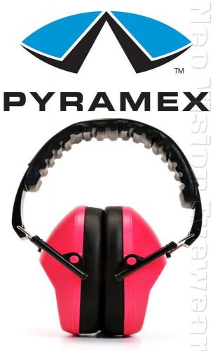 Pyramex Hot Pink Ear Muffs Fold Away Low Profile Hearing Protection Womens NR31