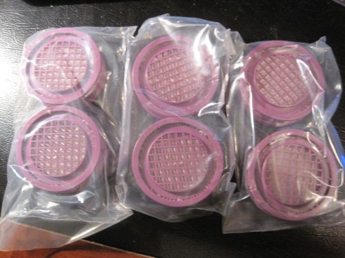 ---6 NEW Sealed AOSafety R57B respirator filter cartridges PURPLE  Dusts Fumes