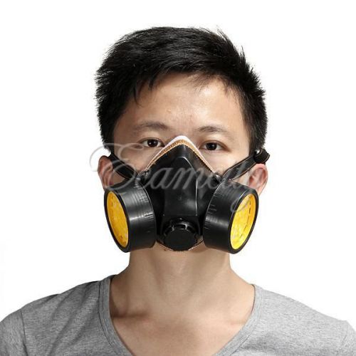 Safe anti-dust spray chemical gas dual cartridge respirator paint filter mask for sale