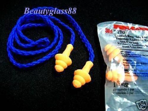 Ear Protector Plugs 3M 1270 Corded Reusable lot of  5 pairs
