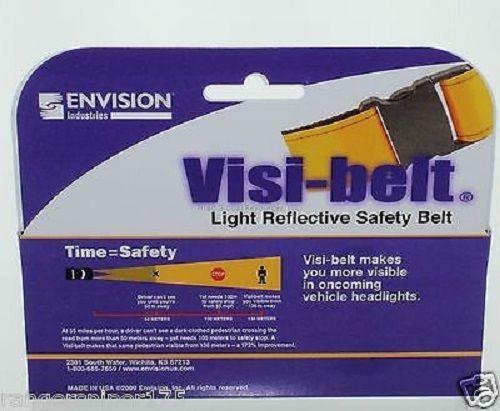Envision Visi-belt Light Reflective Safety Belt - Yellow Night Run Walk Cycling
