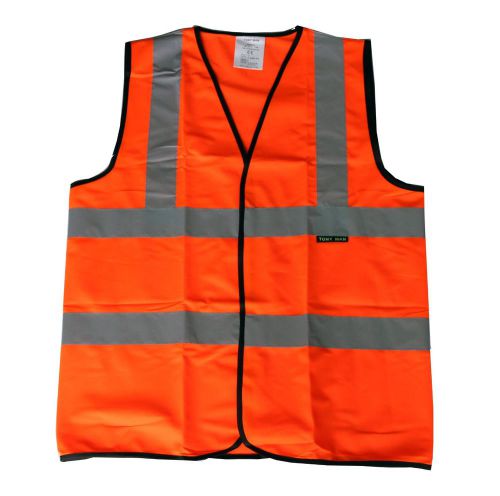 Reflective safety vest neon red safety vest with reflective strips size xl for sale