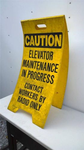 Caution elevator maintenaince in progress sign stand up industrial floor sign for sale