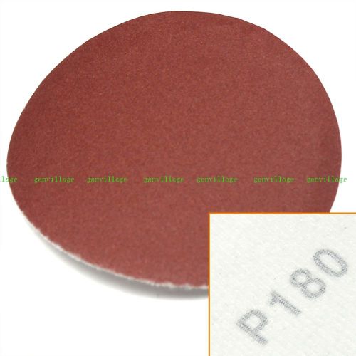25 X 180Grit 180# 5&#034; Velcro Sanding Discs Hook Loop Sandpaper Sand Sheet NO HOLE