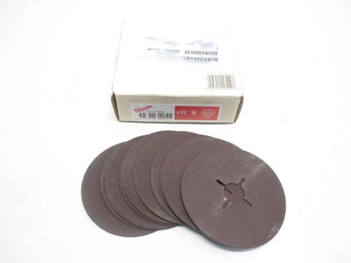 Lot 10 new milwaukee 48-80-0540 120-grit 4-1/2in abrasive sanding discs d480630 for sale