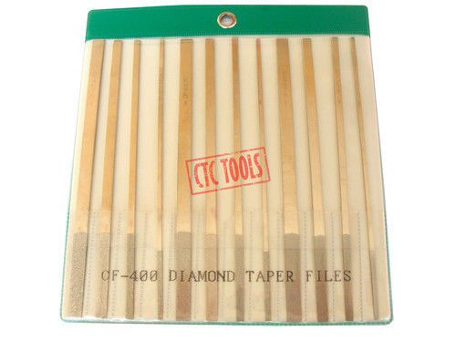 12 pcs. diamond taper hand files in 4 grits, l140mm -toolmaker lapping tools l68 for sale