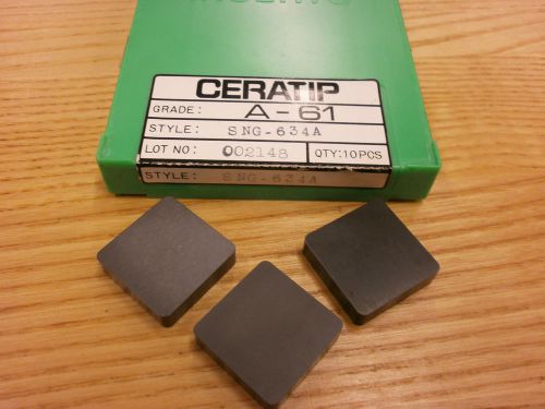 BRAND NEW Ceratip SNG 634 A-61 Ceramic Inserts 541SO