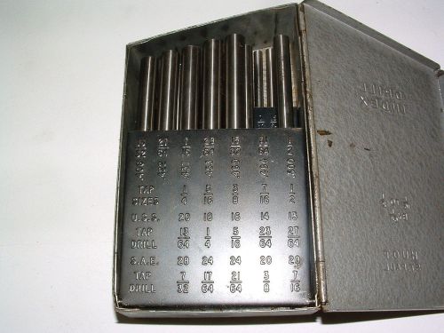 Huot drill blanks index 1/16&#034; to 1/2&#034; by 1/64ths blanks in original case for sale