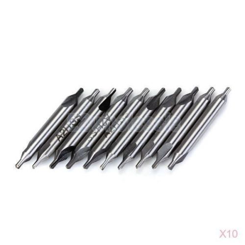 10x 10pcs 2.0mm combined center drill countersinks 60° degrees high speed steel for sale