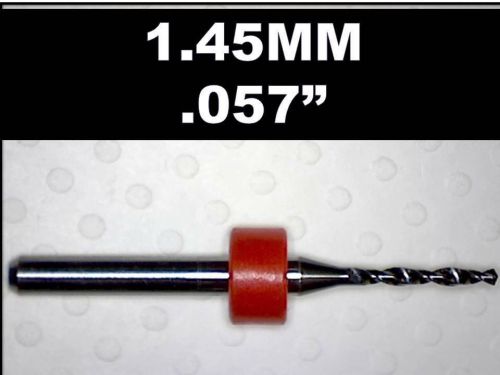 1.45mm - .057&#034;  carbide drill bit - new one piece - cnc dremel pcb  hobby models for sale