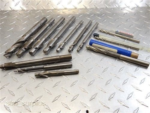 LOT OF 13 HSS STRAIGHT SHANK COUNTERBORES .135&#034; TO 17/32&#034; PILOT UNION WELDON