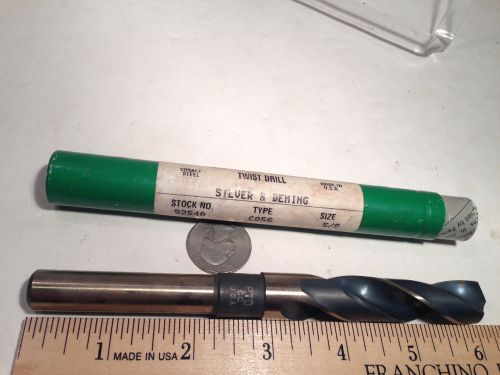 Nos pto precision twist drill co cobalt steel 5/8&#034; taper shank .625&#034; f7 c056 for sale