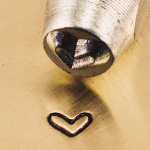 &#034;whimsy love heart&#034; 1/8&#034;-3mm-stamp-metal-hardened steel-gold&amp;silver bars for sale
