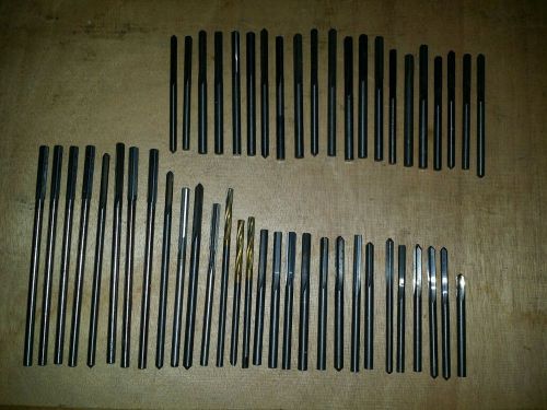 Set of 50 solid carbide reamers 4 and 6 flutes for sale