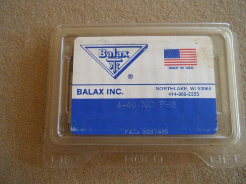 BALAX Thread form 4-40 NC  PH3 Tap HSS  Made in USA NEW 3 PCS LOT