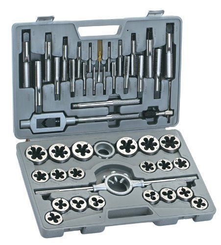 Grizzly Tap &amp; Die Set Inch G9768 Machine Shop Coarse Fine Threads Screw Driver