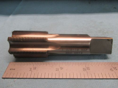 New 1 1/8 18 nef hss gh14 6 flute bottoming tap western 1.125 machine shop tool for sale