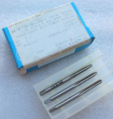 GREENFIELD TOOL - 15240 - 6 32 NC TPI Pitch Threaded Hand Tap 6-32 3 Pc Set  NEW