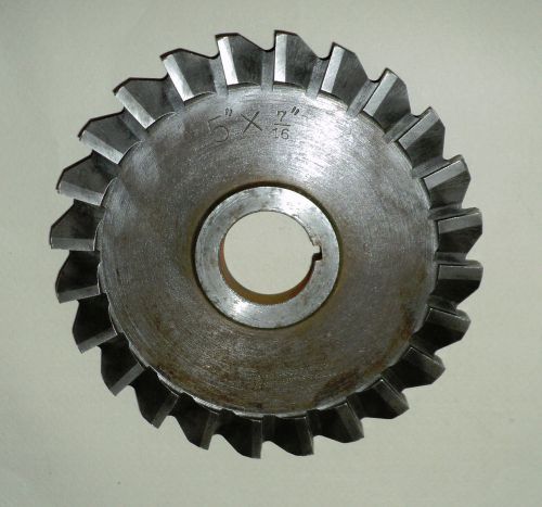 Brown &amp; Sharpe Cutter 5&#034; x 7 /16&#034; Side Cutting Milling MACHINIST TOOL