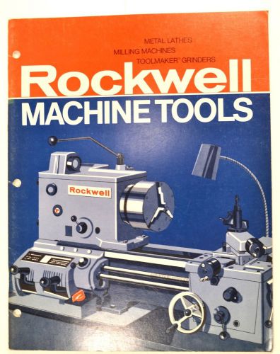 Rockwell machine tools catalog 1970 #rr55 lathe milling toolmaker grinder for sale