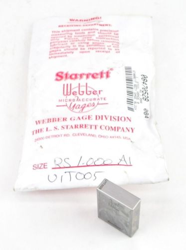 WEBBER STARRETT RS 1.000 A1 Grade 0 1.000&#034; Rectangular Steel Gage Block C13