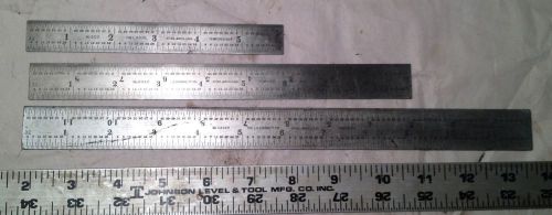 Machinist lathe tools lot of 3 starrett rule(s) #603 6&#034; #604r 9&#034; &amp; #c604r 12&#034; for sale