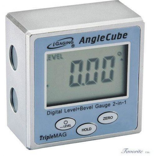 Digital angle cube electronic level sensor and bevel gauge triple magnetic base for sale