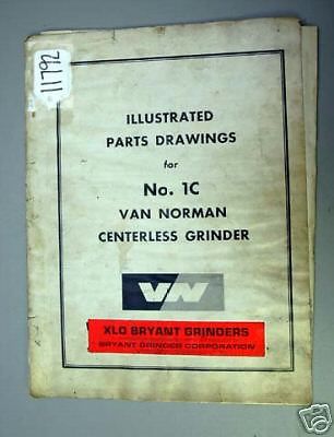 Van Norman Parts Drawings No. 1C Centerless Grinder: (Inv.18031))