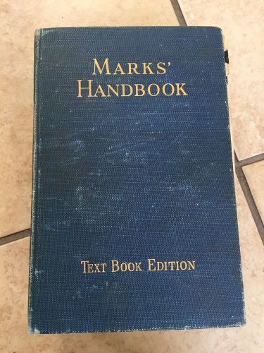 Vintage Mechanical Engineers Handbook Fifth Edition/ Lionel S. Marks