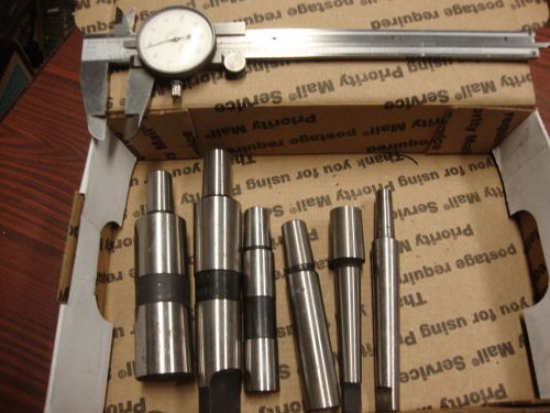 drill chuck arbors 6 pcs NEW straight and taper shanks
