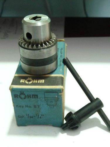 Rohm drill chuck r0 -0: 1/64 - 5/32  with key for sale