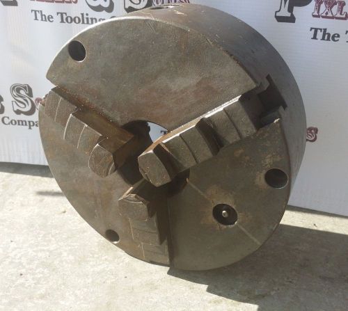 Scrolling 8&#034; 3 jaw  lathe chuck w/ a1-8 mount &amp; 2-1/2&#034; through hole big bore for sale