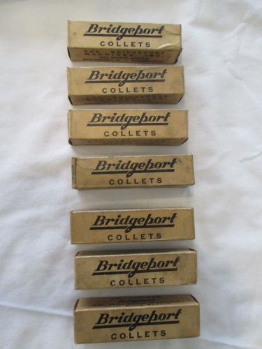 SET OF 7 - B3 STYLE COLLETS FROM BRIDGEPORT  HIGH SPEED MILLING ATTACHMENTS