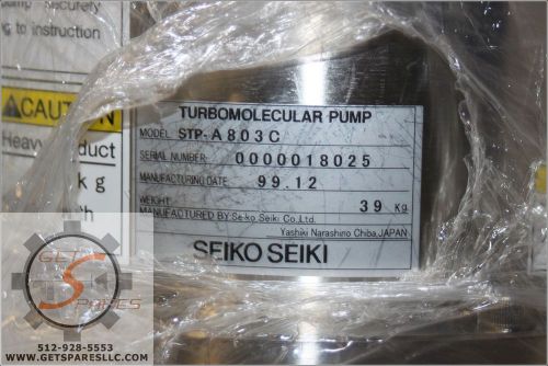 Stp-a803c turbomolecular vacuum pump seiko seiki for sale