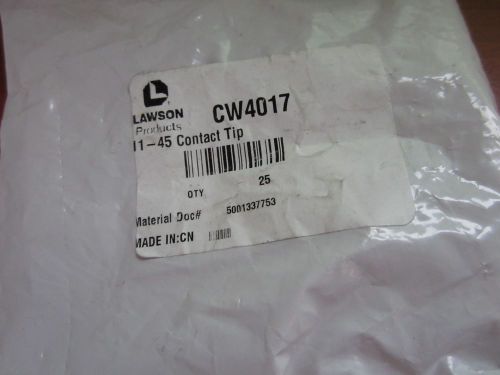 New lawson mig welding contact tip 11-45 0.045&#034;  (pack of 25) #cw4017 for sale