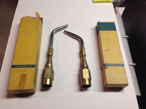 2 vintage oxweld welding &amp; cutting nozzles for torch for sale