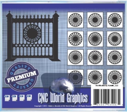 Iron Gate Decorative CNC Clip Art Collection 4 Plasma / Router / STL EPS DXF CDR