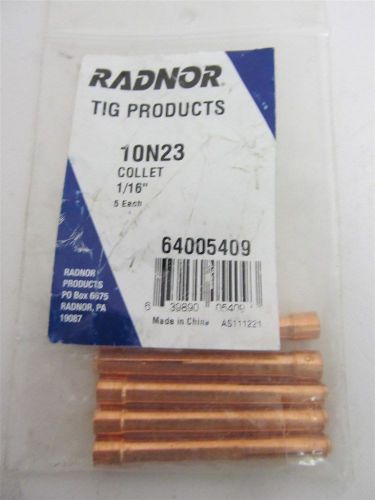Radnor 10N23, 1/16&#034; TIG Collets - 5 each