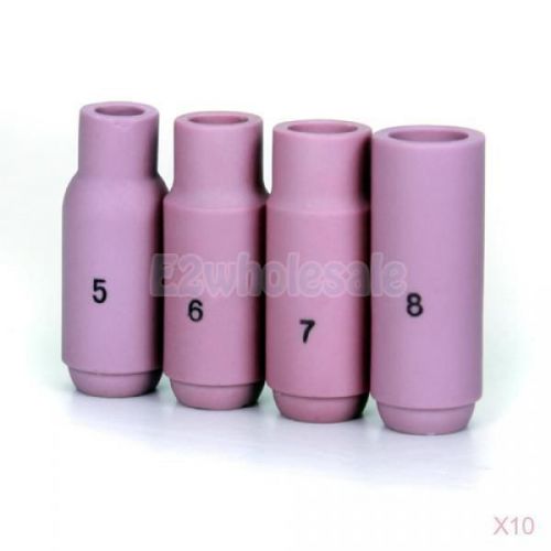 10x tig torch welding alumina cup 17 18 26 pink 5-8 12mm for sale