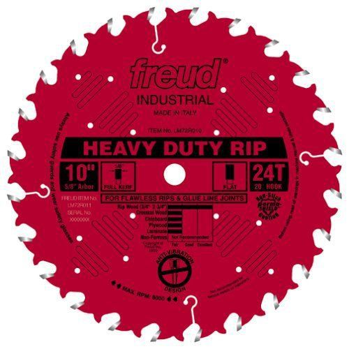 Freud lm72r010 10 inch 24 tooth ftg ripping saw blade for sale