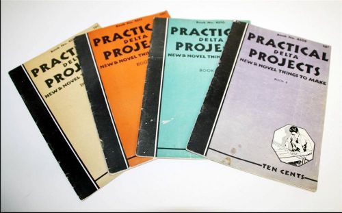 PRACTICAL DELTA PROJECTS 4 Book Lot scroll saw woodworking craft diy #8,10,11,12