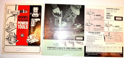 Rockwell porter-cable power tools catalog + 1960 drills + lg cap drills #rr126 for sale