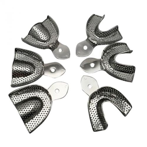6pcs/Set New Dental Stainless Steel Anterior Impression Trays Dental Tools S M L