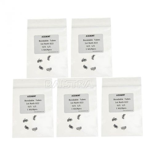 10 x 1st non-convertible molar bondable buccal tube roth .022&#034; with laser mark for sale
